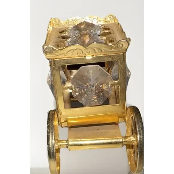 Swarovski Crystal Memories Journeys Gold Mini Carriage Vintage 2” - Picture 2 of 3